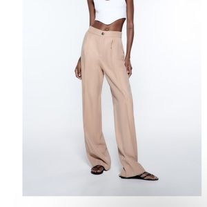 Zara full length taupe pants Size L
